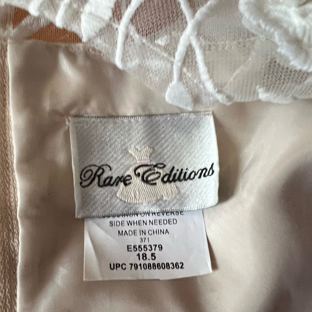 Elegant Cream Floral Dress sz. 18.5, juniors, girls, women, lace, chiffon - Picture 8 of 16